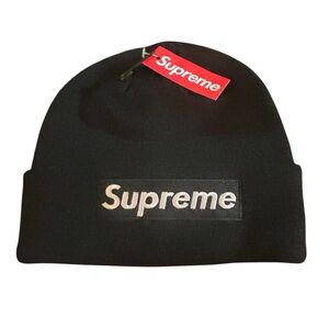 Supreme‎ New Era Box Logo Beanie Knit Hat Black Brand New